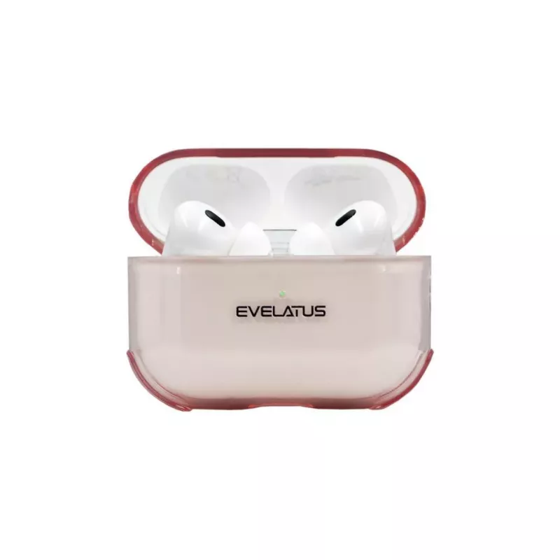 Evelatus Apple AirPods Pro TPU apsauginis dėklas, permatomas rožinis
