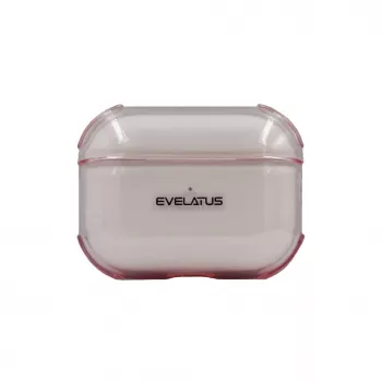 Evelatus Apple AirPods Pro TPU apsauginis dėklas, permatomas rožinis