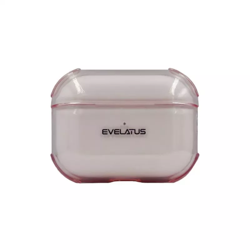 Evelatus Apple AirPods Pro TPU apsauginis dėklas, permatomas rožinis