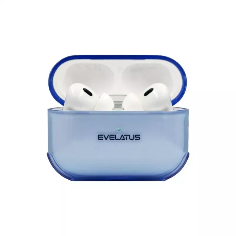 Evelatus Apple AirPods Pro TPU apsauginis dėklas, permatomas mėlynas
