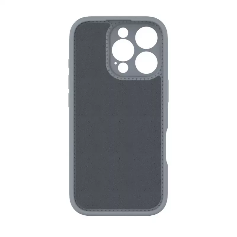 Evelatus Apple iPhone 16 Pro Max Premium MagSafe su stovu, minkšto prisilietimo silikoninis dėklas, sidabrinis