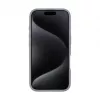 Evelatus Apple iPhone 16 Pro Max Premium MagSafe su stovu, minkšto prisilietimo silikoninis dėklas, sidabrinis