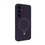 Evelatus Samsung Galaxy S25 Premium Magnetic with Stand Soft Touch Silicone Case Purple