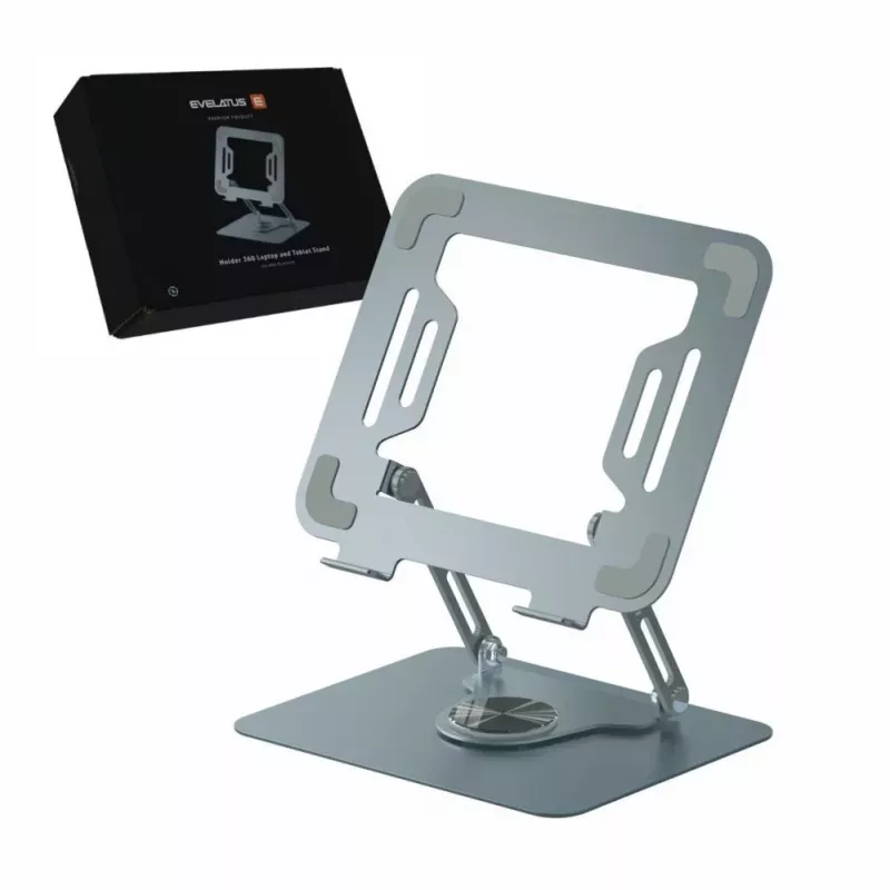 Evelatus Universal L25-C Holder 360 Laptop Stand L25-CHLS Aluminium Silver