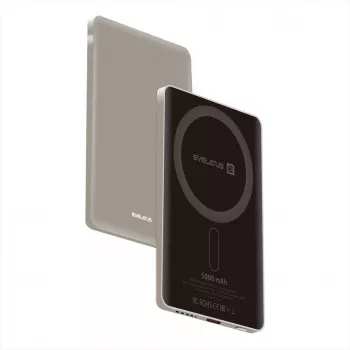 Evelatus PD20W 5000mAh Power Bank MagLink Elite su belaidžiu įkrovimu, pilka