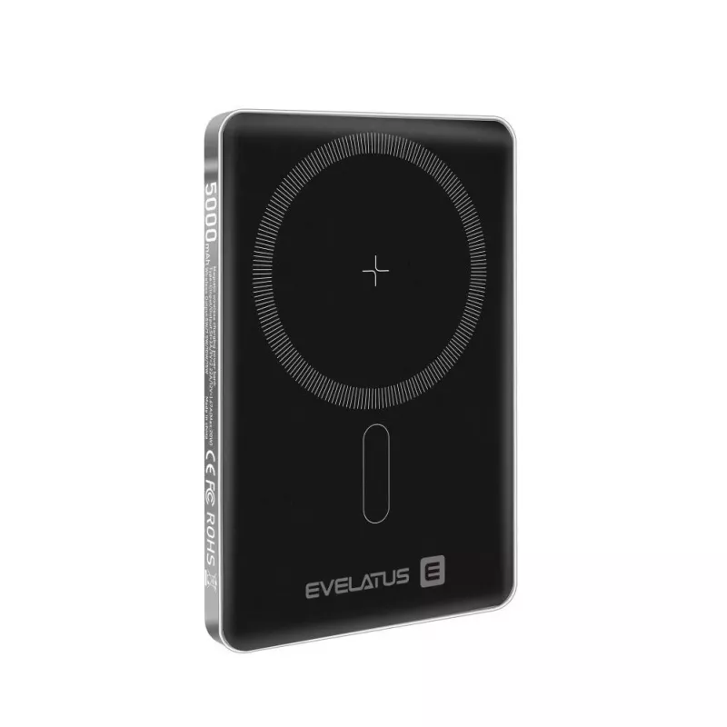 Evelatus PD20W 5000mAh Power Bank MagLink Elite su belaidžiu įkrovimu sidabrinis