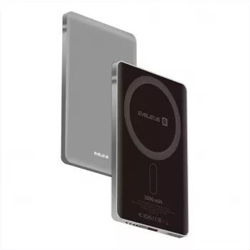 Evelatus PD20W 5000mAh Power Bank MagLink Elite su belaidžiu įkrovimu sidabrinis