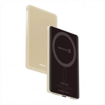 Evelatus PD20W 5000mAh Power Bank MagLink Elite su belaidžiu įkrovimu, auksinė