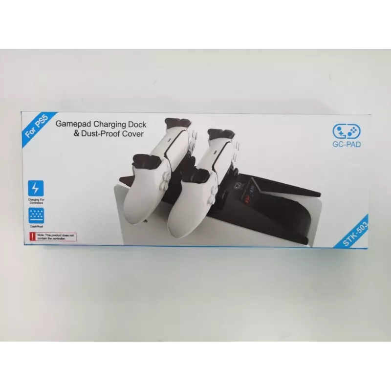 iLike P-5 Dual & Fast Controller Charging Station, skirta Sony PlayStation 5 PS5, juoda