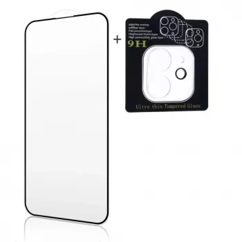iLike Apple iPhone 16 Pro / 17 X2 Super Set 2.5D Edge Full Face Grūdintas Stiklas + Fotoaparato Stiklas