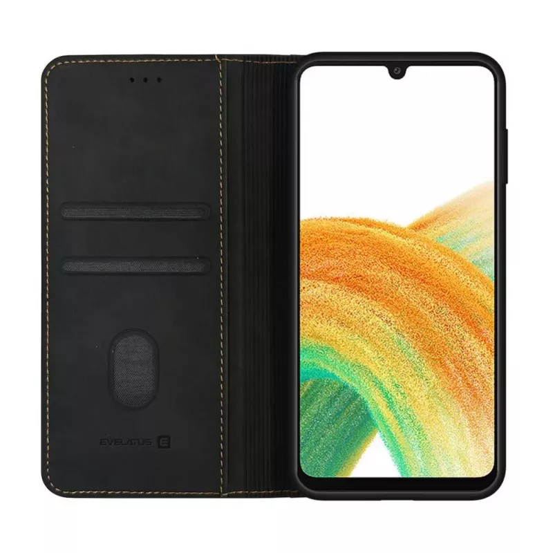 Evelatus Samsung Galaxy A33 Book Case Folio Black