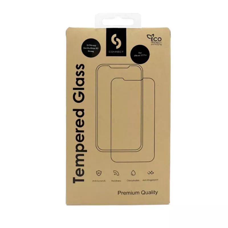 Connect Apple iPhone 14/13/13 Pro/16e/SE4 Corning Gorilla Glass Anti-Static 3D Full Cover 5X Stronger Screen Protector