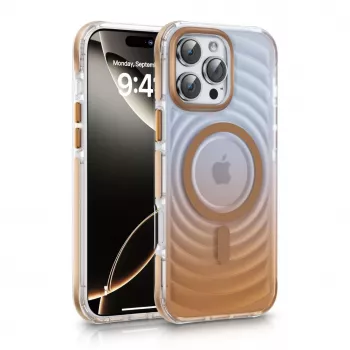 Evelatus Apple iPhone 15 Pro EchoWave Clear MagSafe Gold Back Cover