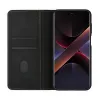 Evelatus Book Case Folio, skirtas Xiaomi Redmi Note 14 Pro 4G / Poco X7, juodas, PU oda