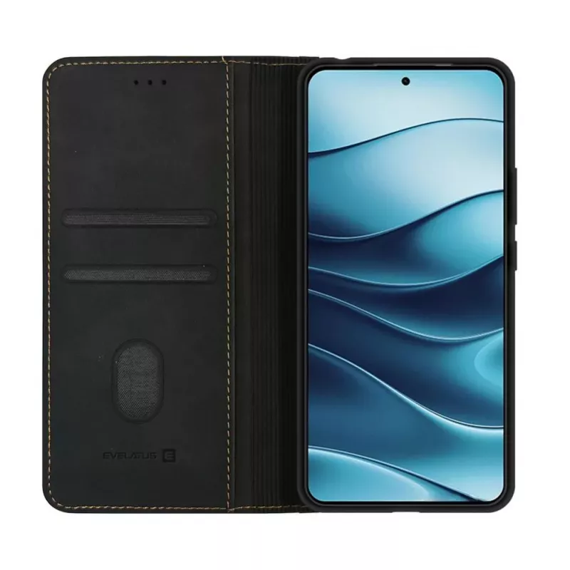 Evelatus Xiaomi Redmi Note 14 4G Book Case Folio Black