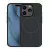 iLike Apple iPhone 15 Pro Soft Touch Silicone Case with Magnetic Black