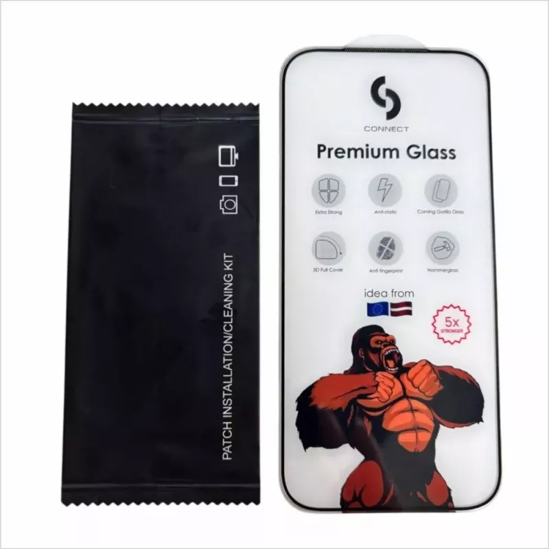 Connect Xiaomi 15 Ultra 2.5D Full Cover Japan Glue Glass Anti-Static Stronger Black