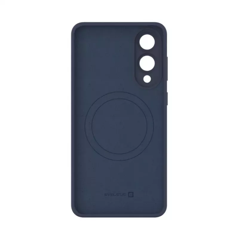 Evelatus Samsung Galaxy S25 Edge Premium Magnetic Soft Touch Silicone Case Midnight Blue
