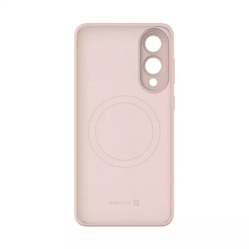 Evelatus Samsung Galaxy S25 Edge Premium Magnetic Soft Touch Silicone Case Pink Sand
