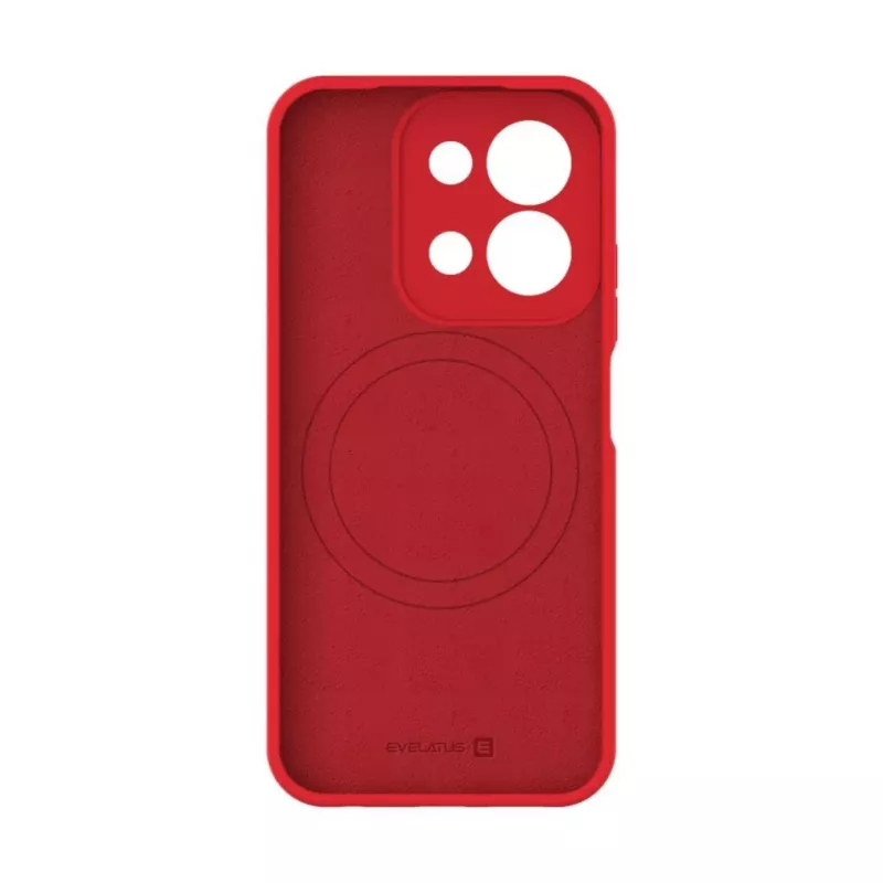 Evelatus Xiaomi Redmi 15C 4G/5G Premium Magnetic Soft Touch Silicone Case Red
