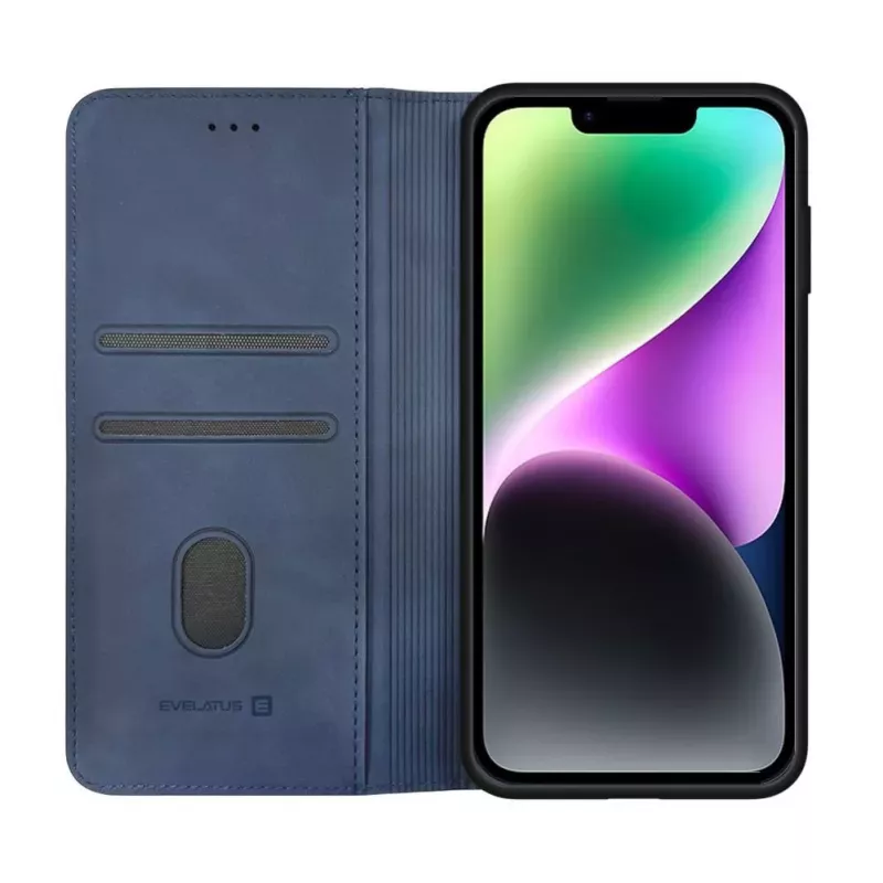 Evelatus Apple iPhone 13 / 14 Book Case Folio Dark Blue