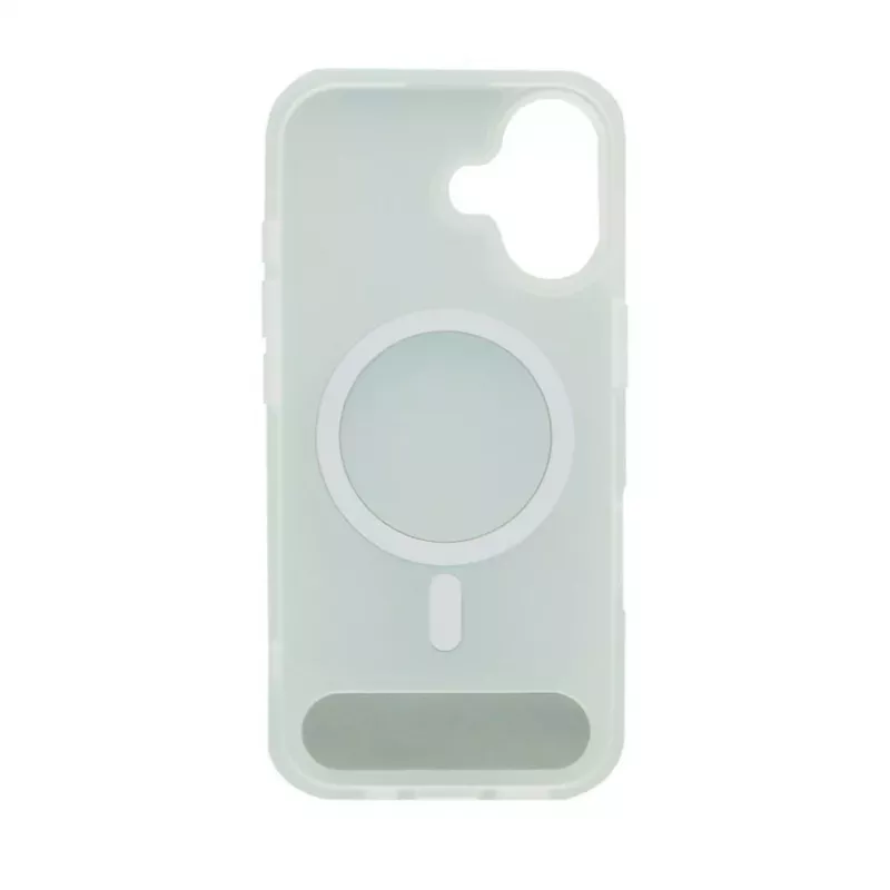 Evelatus Apple iPhone 17 Rubber Coated MagSafe With Stand Case Silver