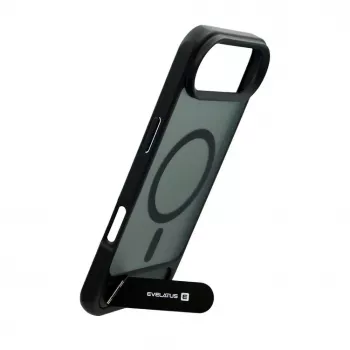 Evelatus Apple iPhone 17 Air Rubber Coated MagSafe With Stand Case Black