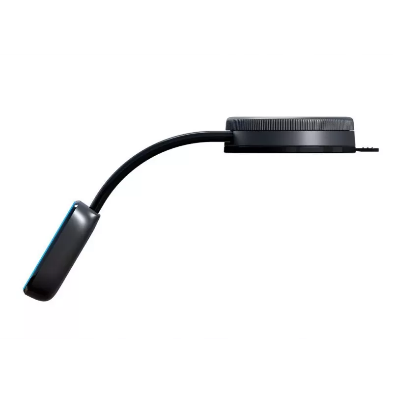 Evelatus MagSafe Qi belaidis įkroviklis magnetinis lankstus 360° sukamasis siurbtukas automobilio prietaisų skydeliui/priekiniam stiklui, juodas