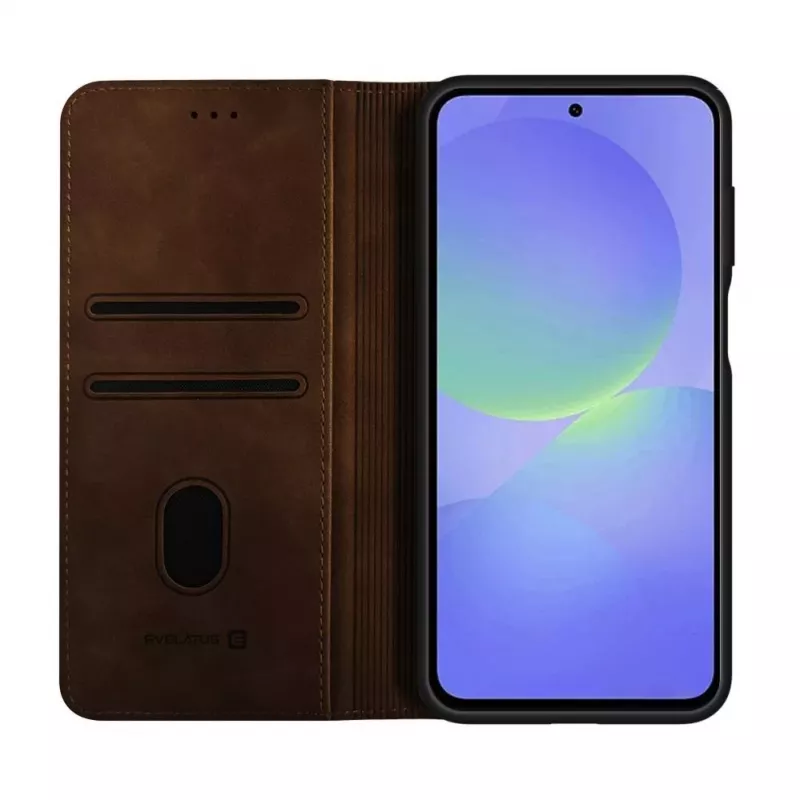 Evelatus Samsung Galaxy A37 Book Case Brown