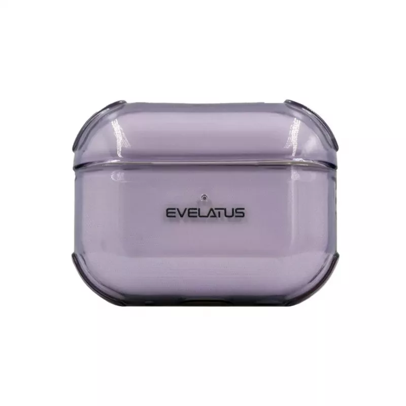 Evelatus Apple AirPods 3 TPU apsauginis dėklas permatomas violetinis