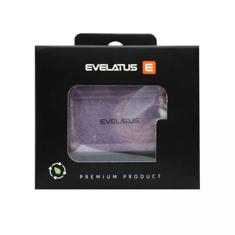 Evelatus Apple AirPods Pro TPU apsauginis dėklas permatomas violetinis