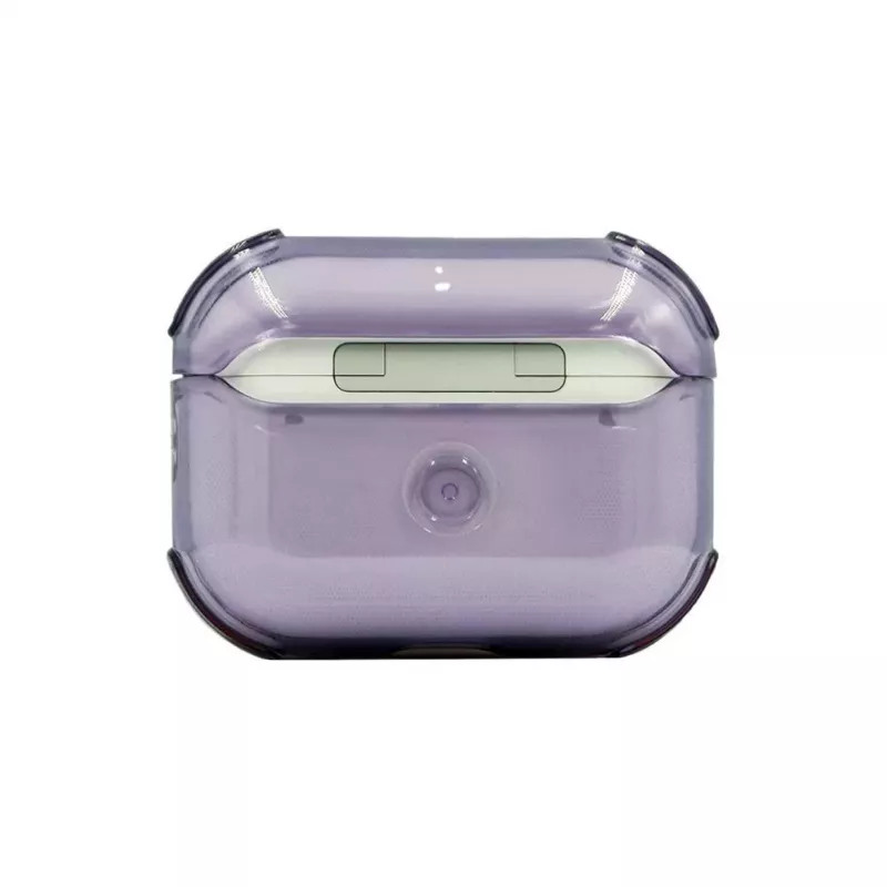 Evelatus Apple AirPods Pro TPU apsauginis dėklas permatomas violetinis