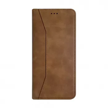 Evelatus Samsung Galaxy A53 5G Book Case Brown - PU Leather Wallet Case with Card Slots and Kickstand