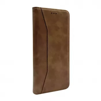 Evelatus Samsung Galaxy A53 5G Book Case Brown - PU Leather Wallet Case with Card Slots and Kickstand
