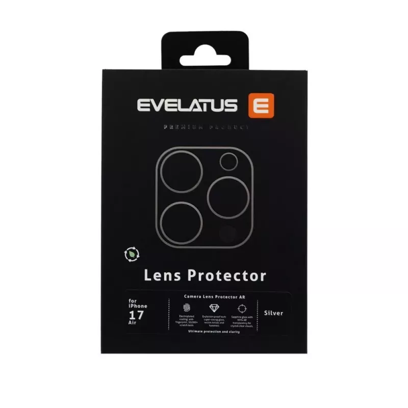 EVELATUS Apple iPhone 17 Air Full Body Camera Lens Protection Premium Silver