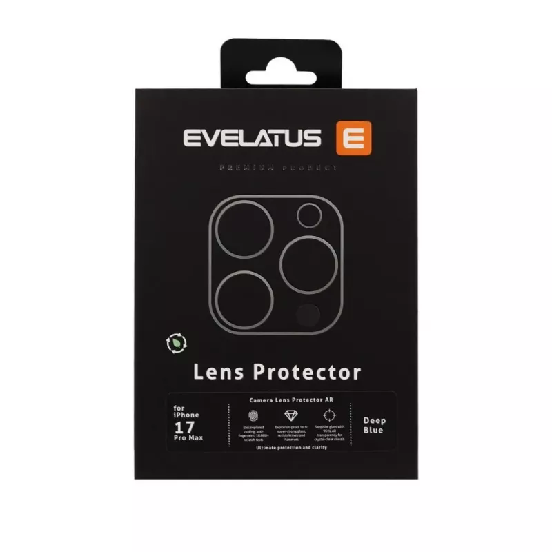 Evelatus Apple iPhone 17 Pro Max Full Body Camera Lens Protection Premium Deep Blue