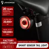 iLike Smart Bike Tail Light, USB Rechargeable LED Bicycle Rear Light with Brake Sensor, Auto Sleep Mode & Vibration Wake-Up