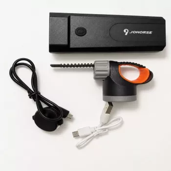 iLike JOHORSE Dviračio priekinis žibintas ir elektrinis signalas – 300 liumenų, 120 dB, įkraunamas per USB