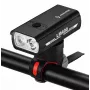 iLike JOHORSE USB įkraunamas dviračio priekinis žibintas, 400LM LED dviračio žibintas, dvigubas spindulys, aliuminio korpusas, akumuliatoriaus indikatorius, vandeniui atsparus dviračio žibintas