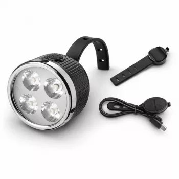 iLike Įkraunamas Dviračio Priekinis Žibintas su 120dB Garsiniu Signalu, 280 Lumenų, 4 Šviesos Režimais, USB Įkraunamas, Belaidžiu Nuotolinio Valdymo Pulteliu