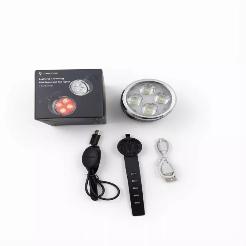 iLike Įkraunamas Dviračio Priekinis Žibintas su 120dB Garsiniu Signalu, 280 Lumenų, 4 Šviesos Režimais, USB Įkraunamas, Belaidžiu Nuotolinio Valdymo Pulteliu