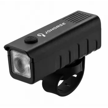 iLike JOHORSE USB Rechargeable Bike Headlight, High Brightness LED Bicycle Front Light, IPX4 Waterproof, ABS Shell, Easy Handlebar Mount