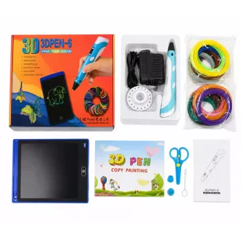 iLike Melt 3D rašiklio rinkinys pilnas komplektas 3D spausdinimo rašikliui, 3D PEN-7-1 rinkinys su trafaretais 5m x 20 spalvų žalia