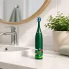 iLike Kids Sonic Electric Toothbrush, Waterproof, 5 Brush Heads (1+4 Replacement Heads), Battery Powered, Soft Bristles, Green Frog Design, Green