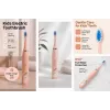 iLike Kids Rechargeable Sonic Electric Toothbrush, USB Charging, 3 Brush Heads (1+2 Replacement Heads), Soft Bristles, Waterproof, Bunny Design, Pink
