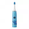 iLike Kids Rechargeable Sonic Electric Toothbrush, USB Charging, 3 Brush Heads (1+2 Replacement Heads), Soft Bristles, Waterproof, Blue Elephant Design Blue