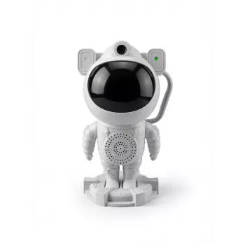 iLike Astronaut Smart LED Lempa su Bluetooth Garsiakalbiu, RGB Naktine Šviesa, Nuotolinio Valdymo Pulteliu, 360° Sukama Galva Balta