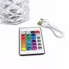 iLike Crystal Touch RGB LED lempa su Bluetooth garsiakalbiu, aplinkos naktine šviesa, nuotolinio valdymo pulteliu