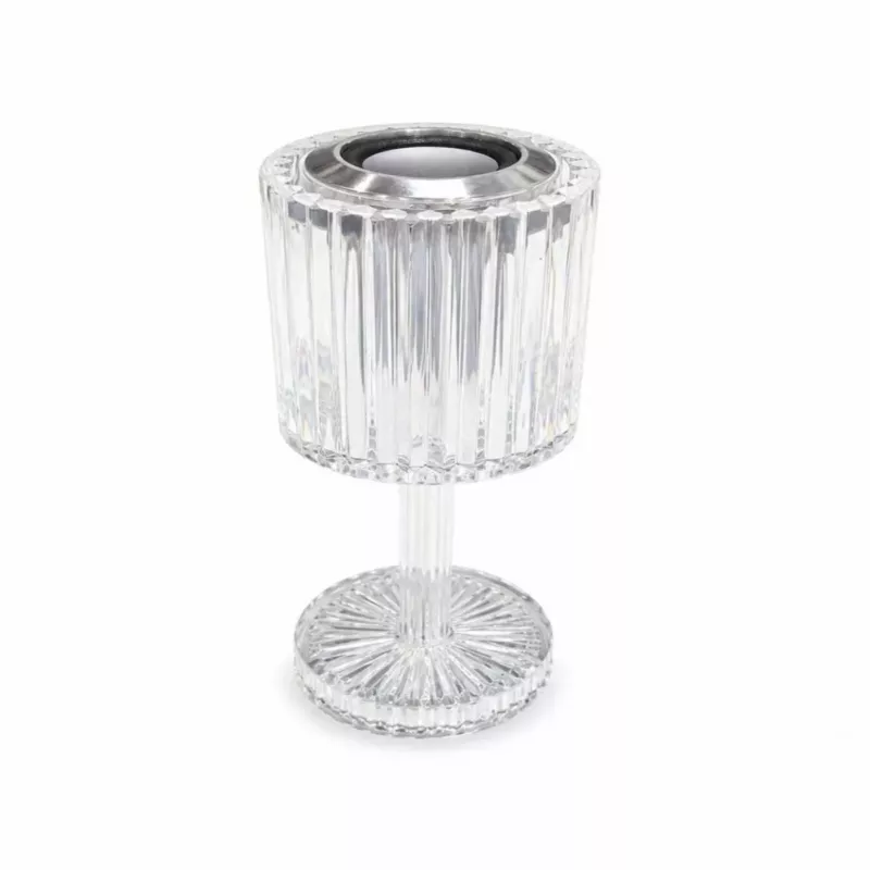 iLike Crystal Touch RGB LED stalinė lempa su Bluetooth garsiakalbiu, aplinkos naktine šviesa ir nuotolinio valdymo pulteliu
