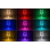 iLike Crystal Touch RGB LED stalinė lempa su Bluetooth garsiakalbiu, aplinkos naktine šviesa ir nuotolinio valdymo pulteliu